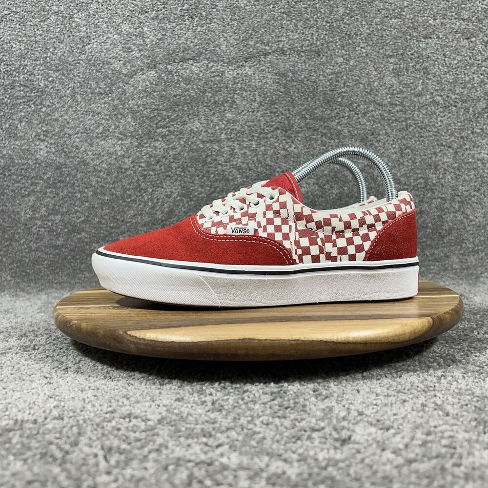 Vans ComfyCush Tear Check Women’s Size 8 Red White Athletic Skate Shoes Used - Picture 6 of 12